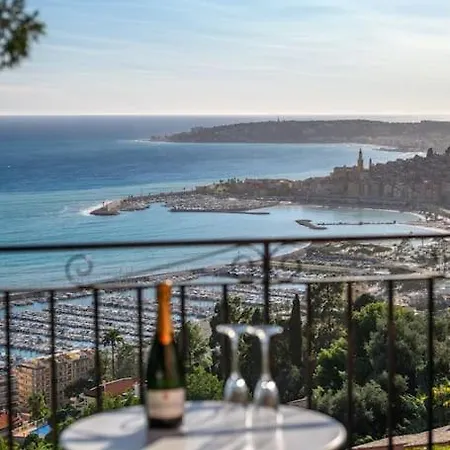 Villa La Avec Vue Panoramique Sur La - Parking Prive - Jacuzzi Menton